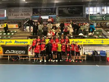 Los integrantes del Temiño Cadete B durante la jornada del fin de semana 