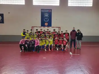 Los integrantes del Temiño Cadete B durante la jornada del fin de semana 