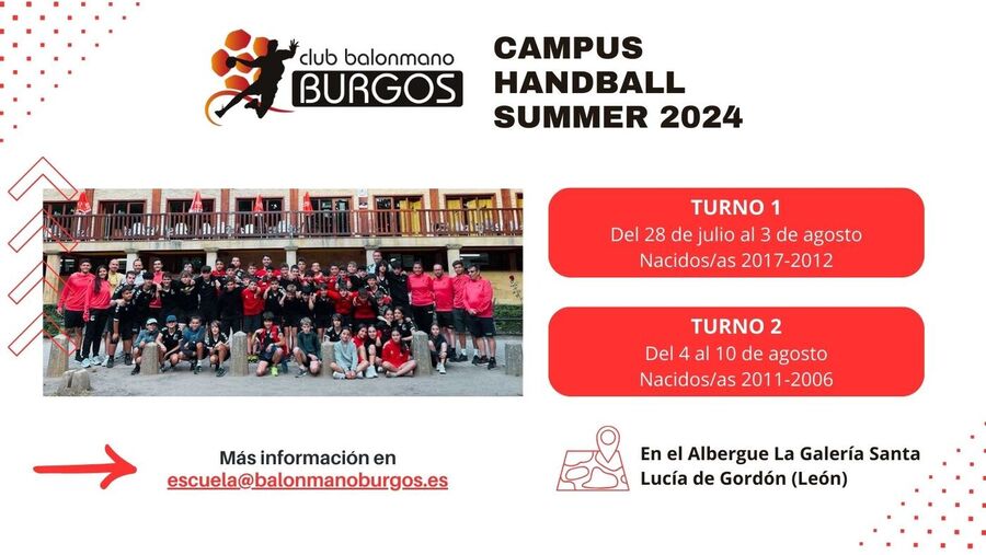 El Club Balonmano Burgos lanza su campus de verano