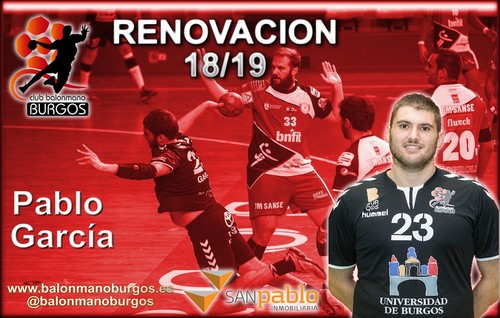 Pablo García seguirá aportando goles desde los 6 metros y liderará la defensa de nuestro